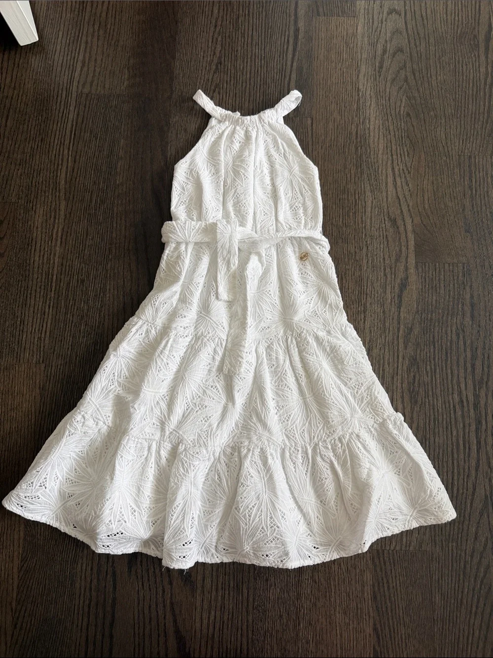 Michael Kors Girls' White Eyelet Dress - size 5